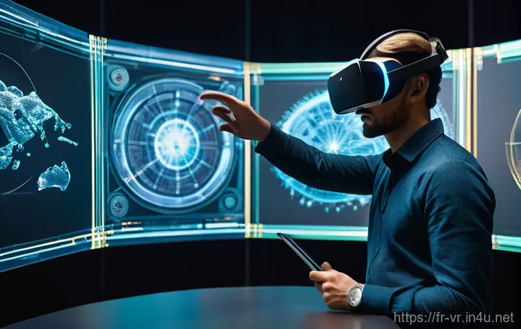 VR 영화관 - **Prompt:** A vibrant, futuristic virtual reality cinema auditorium filled with diverse, stylish, an...