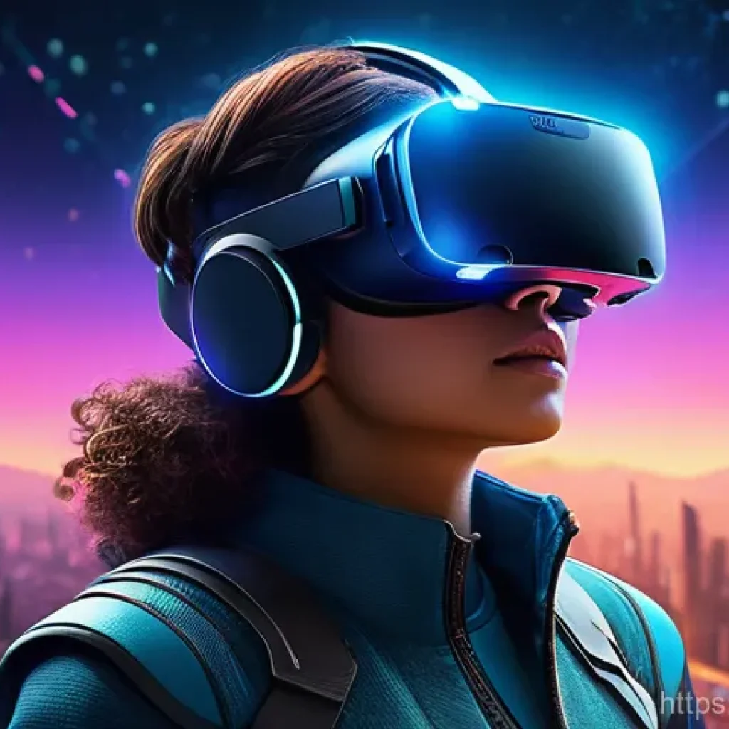 가상현실 사업화 전략 - **Prompt 1: Futuristic VR Gaming Experience**
A young adult, wearing stylish, sleek virtual real...