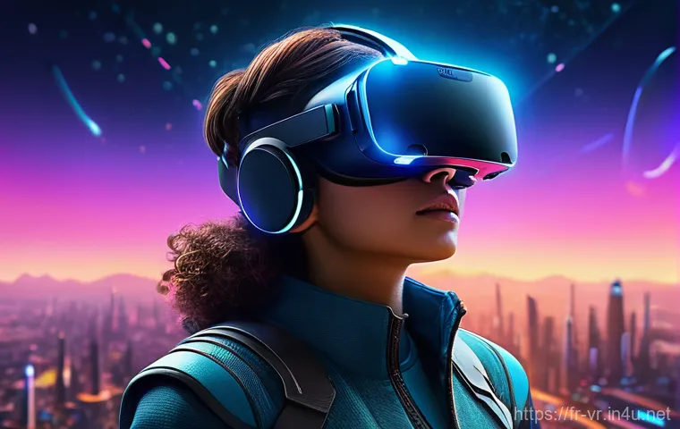 가상현실 사업화 전략 - **Prompt 1: Futuristic VR Gaming Experience**
A young adult, wearing stylish, sleek virtual real...